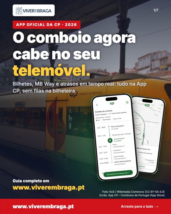 🚆 O comboio agora cabe no seu telemóvel! Vai de Braga ao Porto, a Lisboa ou a Coimbra? Com a App CP, a aplica…