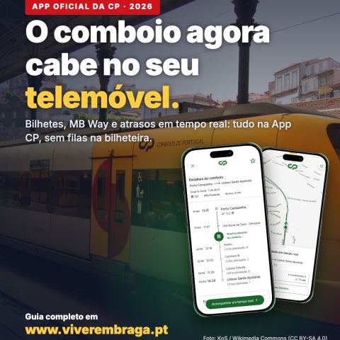 🚆 O comboio agora cabe no seu telemóvel! Vai de Braga ao Porto, a Lisboa ou a Coimbra? Com a App CP, a aplica…