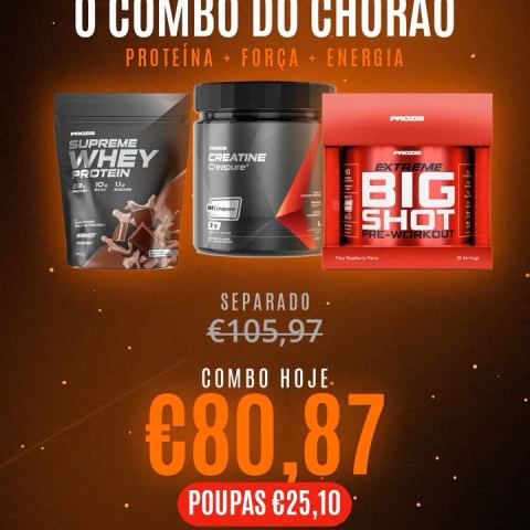 🔥 A DICA DO CHORAO 🔥 Para de pagar caro no suplemento. Montei o combo completo para quem treina a sério: 💪 Su…