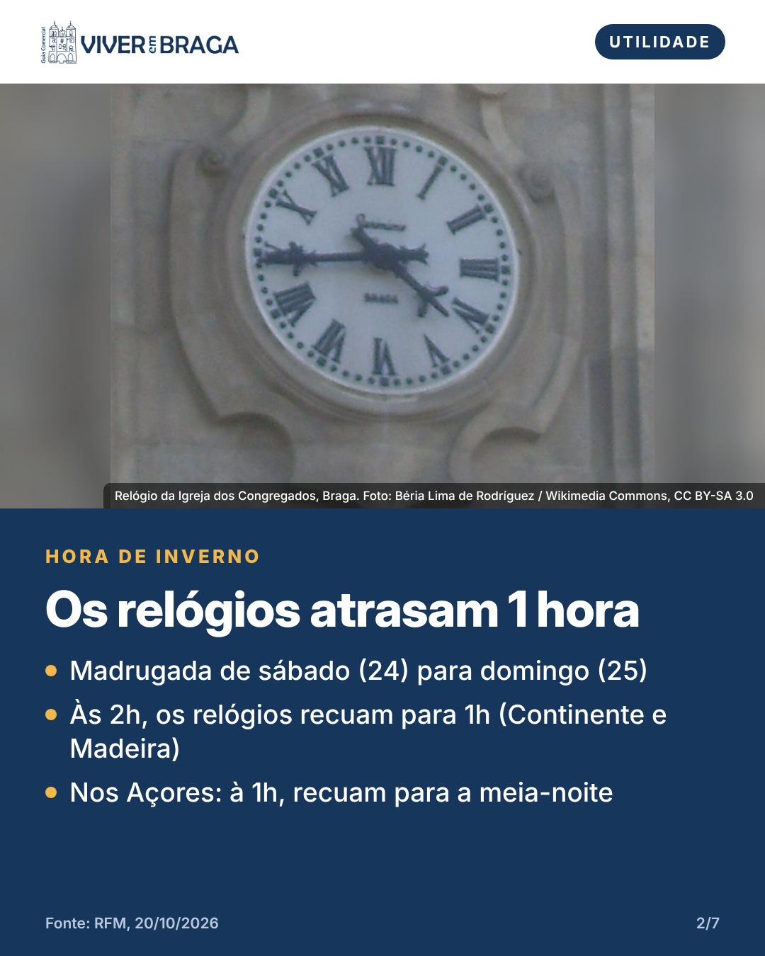Os relógios atrasam 1 hora