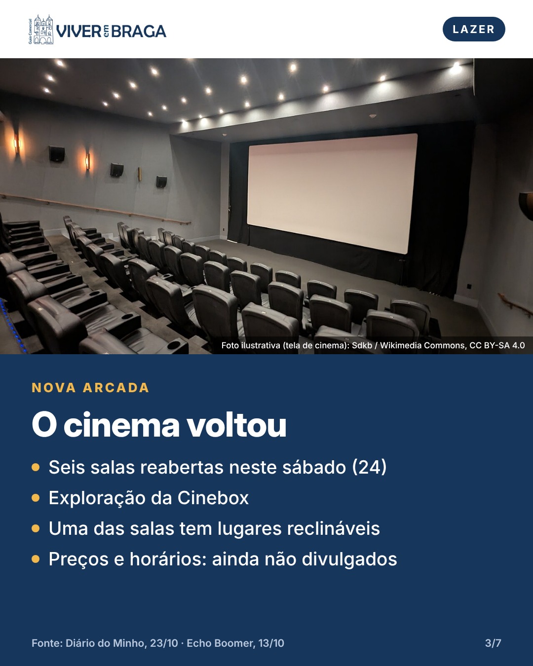 O cinema voltou ao Nova Arcada