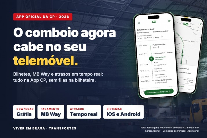 App CP – Comboios de Portugal: guia 2026 – Viver em Braga