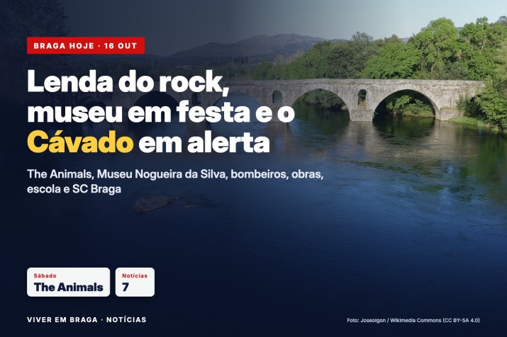 Braga hoje: The Animals ao vivo, museu em festa e o Cávado em alerta – Viver em Braga